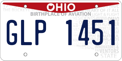 OH license plate GLP1451