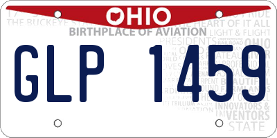 OH license plate GLP1459