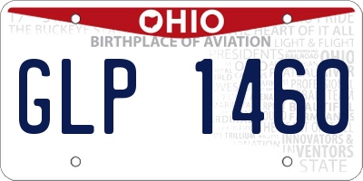 OH license plate GLP1460