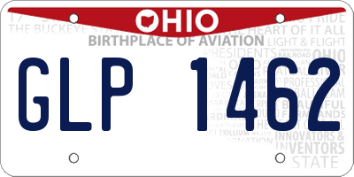 OH license plate GLP1462