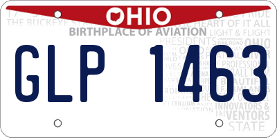 OH license plate GLP1463