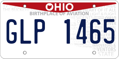 OH license plate GLP1465