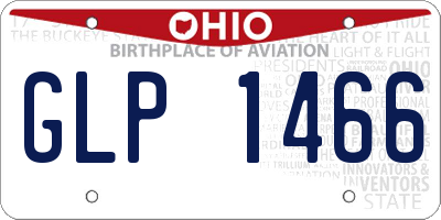 OH license plate GLP1466