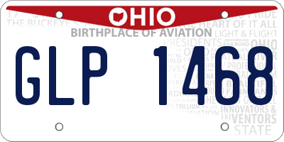 OH license plate GLP1468