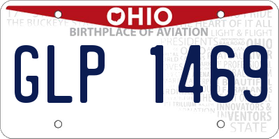 OH license plate GLP1469