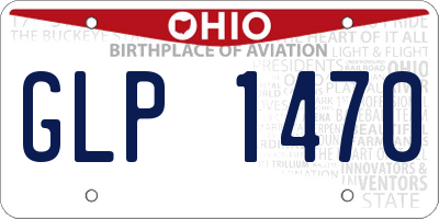 OH license plate GLP1470