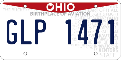 OH license plate GLP1471