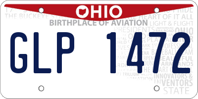 OH license plate GLP1472