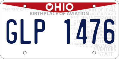 OH license plate GLP1476