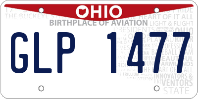 OH license plate GLP1477
