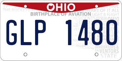 OH license plate GLP1480