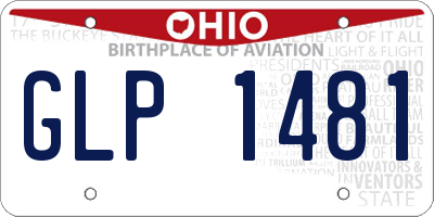 OH license plate GLP1481