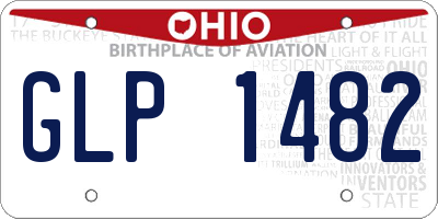 OH license plate GLP1482
