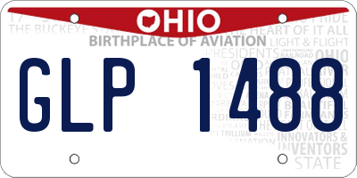 OH license plate GLP1488