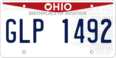 OH license plate GLP1492