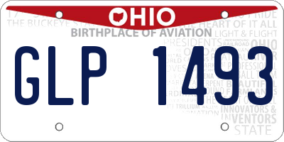 OH license plate GLP1493
