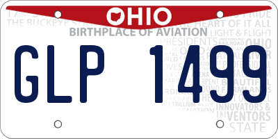 OH license plate GLP1499