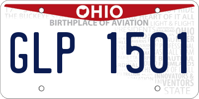 OH license plate GLP1501