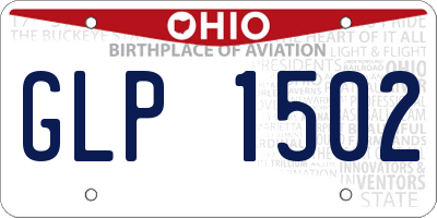 OH license plate GLP1502