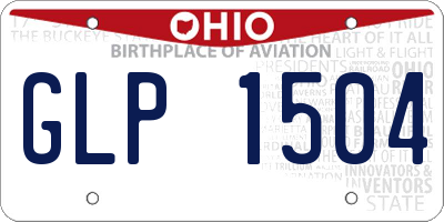 OH license plate GLP1504