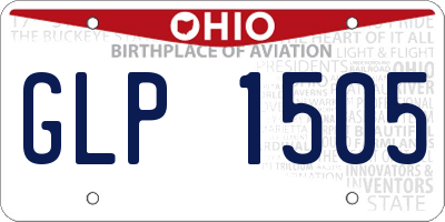 OH license plate GLP1505