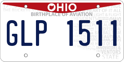OH license plate GLP1511