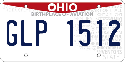 OH license plate GLP1512