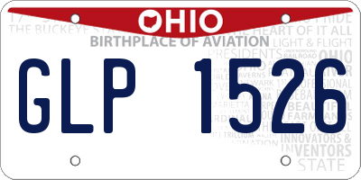 OH license plate GLP1526