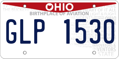 OH license plate GLP1530
