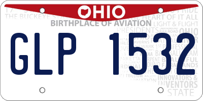 OH license plate GLP1532