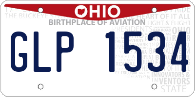 OH license plate GLP1534