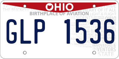 OH license plate GLP1536