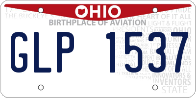 OH license plate GLP1537