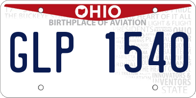 OH license plate GLP1540
