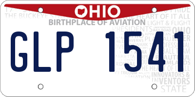 OH license plate GLP1541