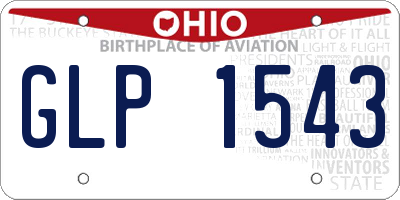 OH license plate GLP1543