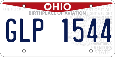 OH license plate GLP1544