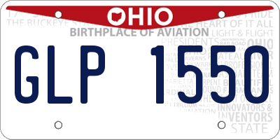 OH license plate GLP1550