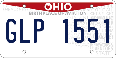 OH license plate GLP1551