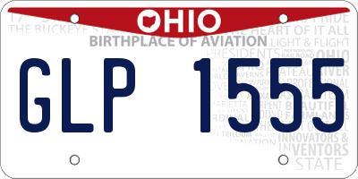 OH license plate GLP1555