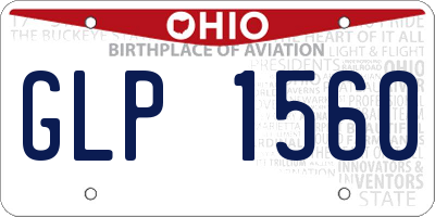 OH license plate GLP1560