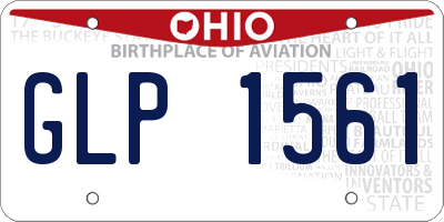 OH license plate GLP1561