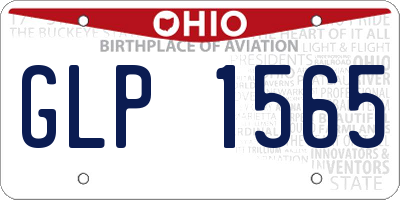 OH license plate GLP1565