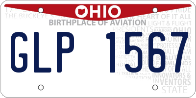 OH license plate GLP1567