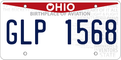 OH license plate GLP1568