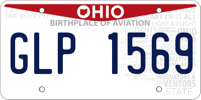 OH license plate GLP1569
