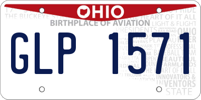OH license plate GLP1571