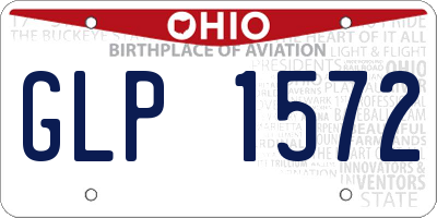 OH license plate GLP1572