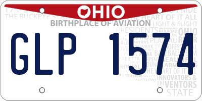 OH license plate GLP1574