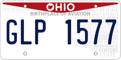OH license plate GLP1577